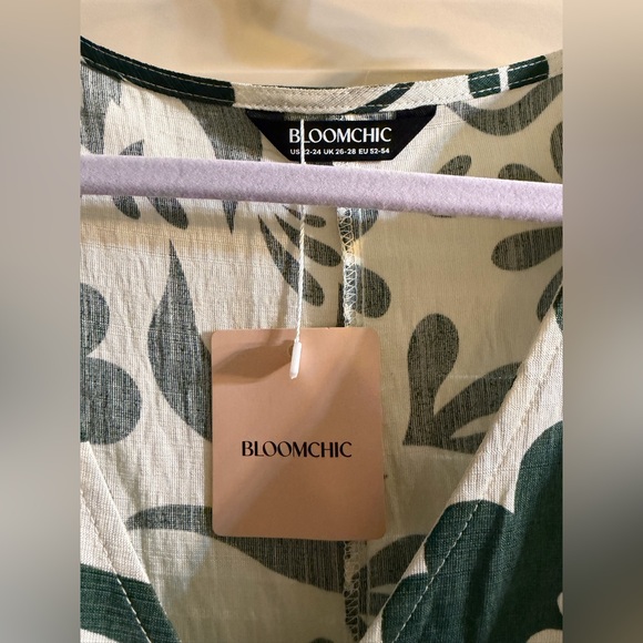 BloomChic Green Floral Midi Dress- NWT - Picture 5 of 11
